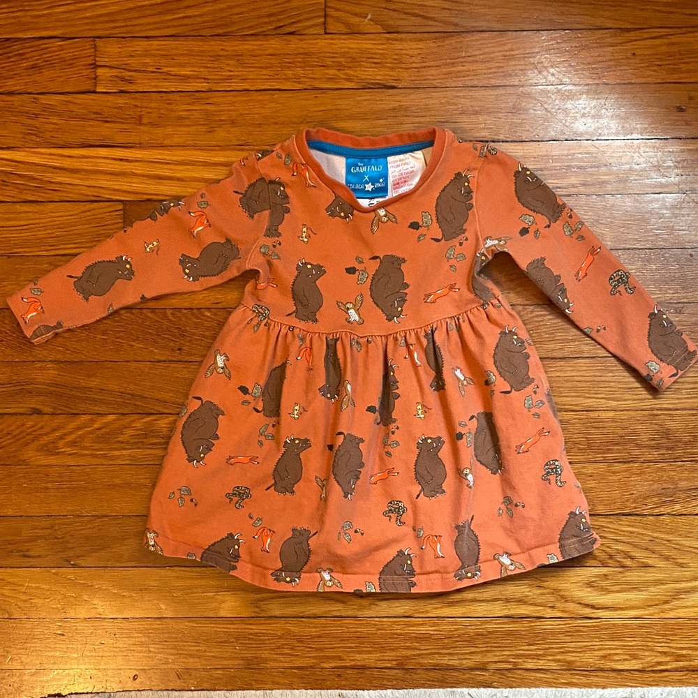 Orange Gruffalo Print Dress